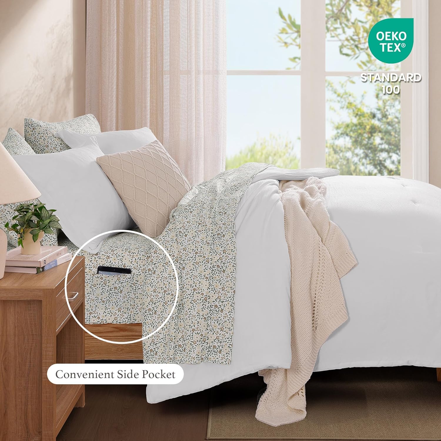 Melex Prewashed Bed in a Bag,Ultra Soft Comforter Bed Set with Sheets