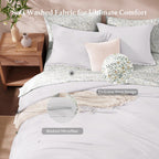 Melex Prewashed Bed in a Bag,Ultra Soft Comforter Bed Set with Sheets