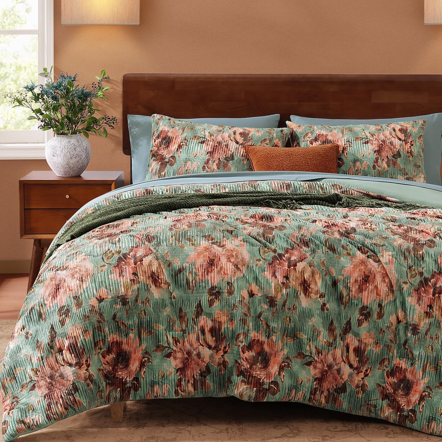 Melex Floral 7-piece Comforter Set