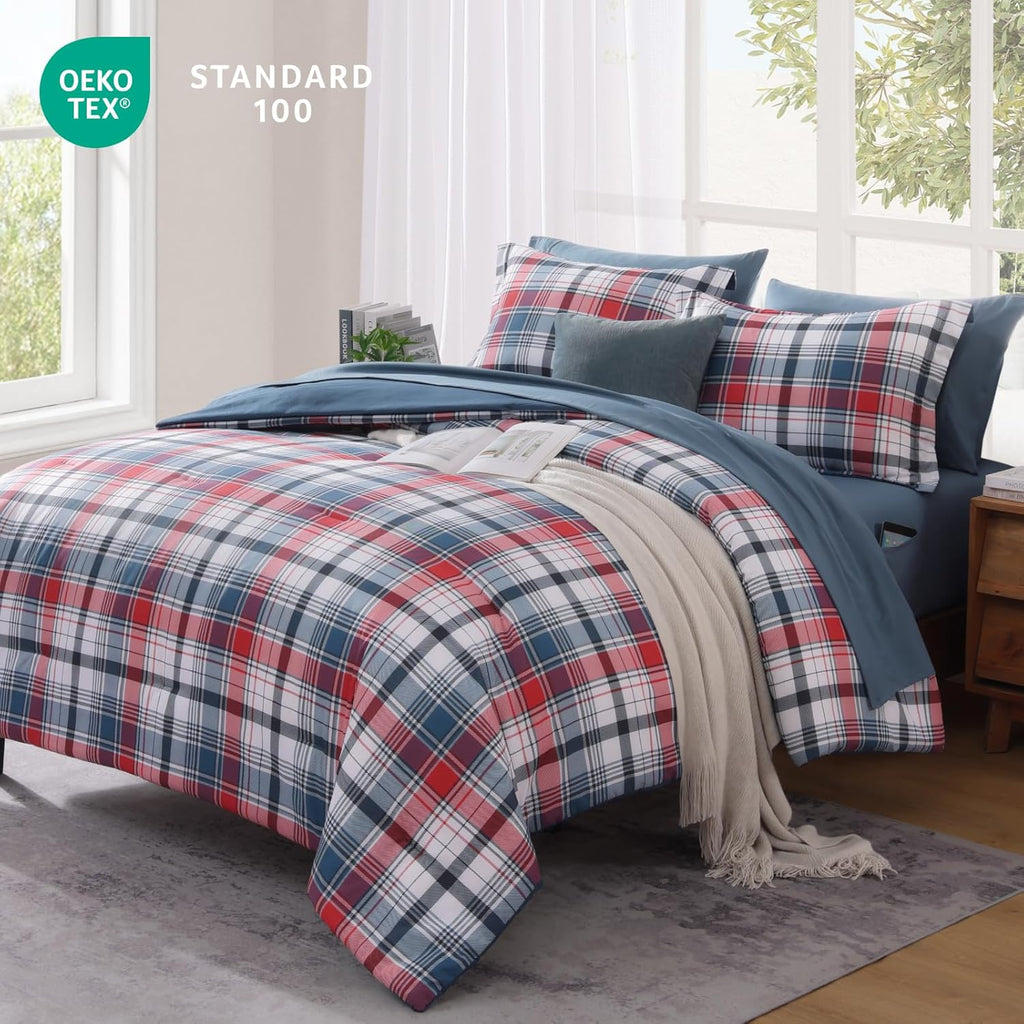 Melex Plaid Comforter Set