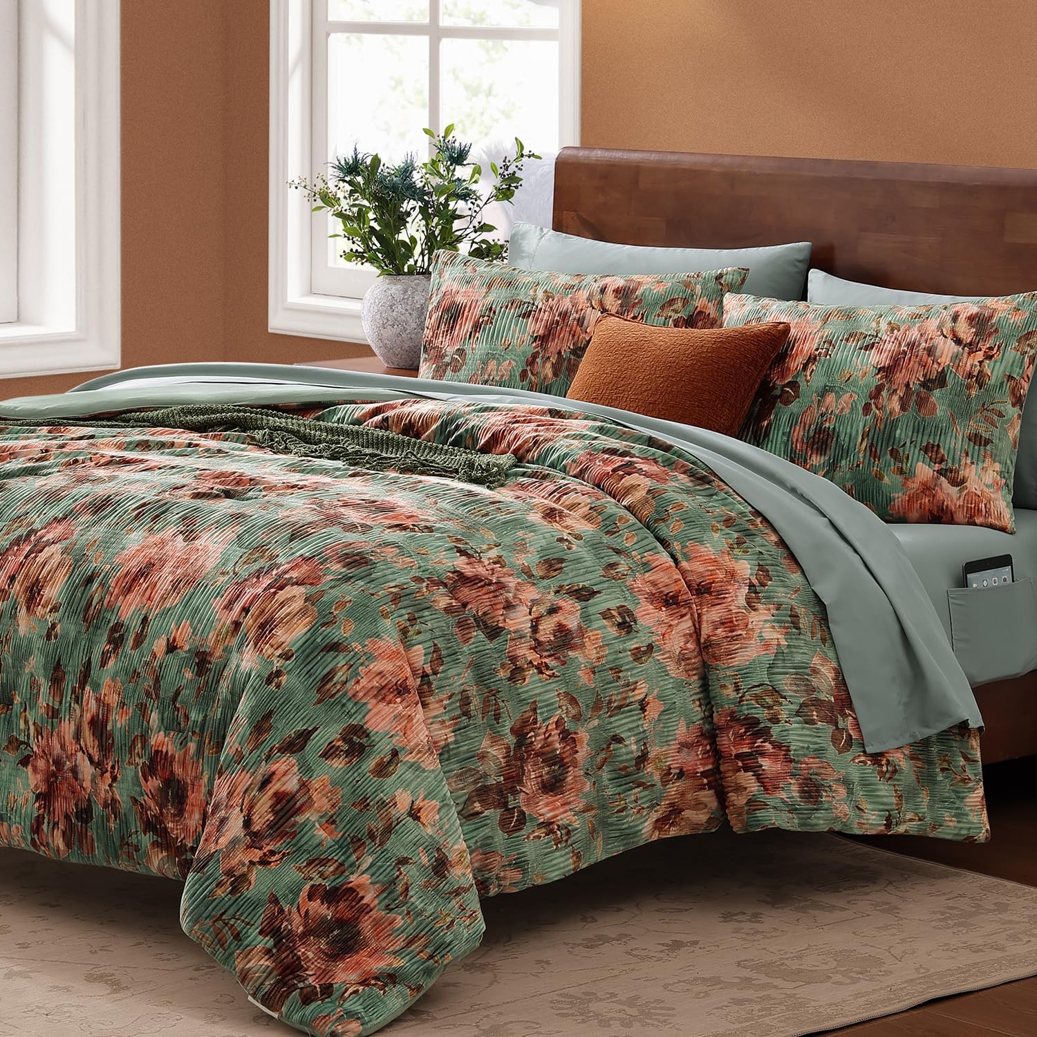 Melex Floral 7-piece Comforter Set