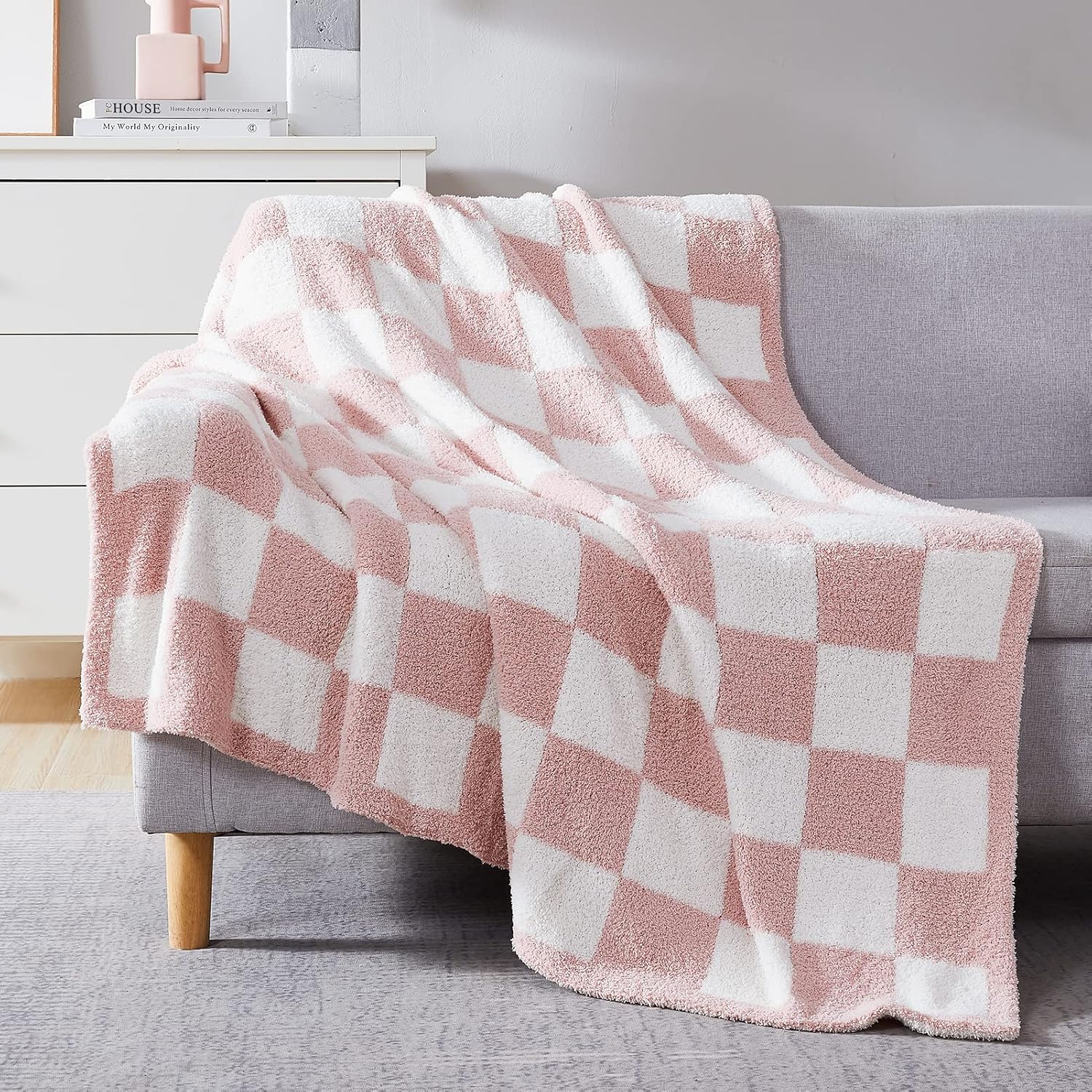 Melex Checkered Throw Blanket