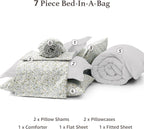 Melex Prewashed Bed in a Bag,Ultra Soft Comforter Bed Set with Sheets