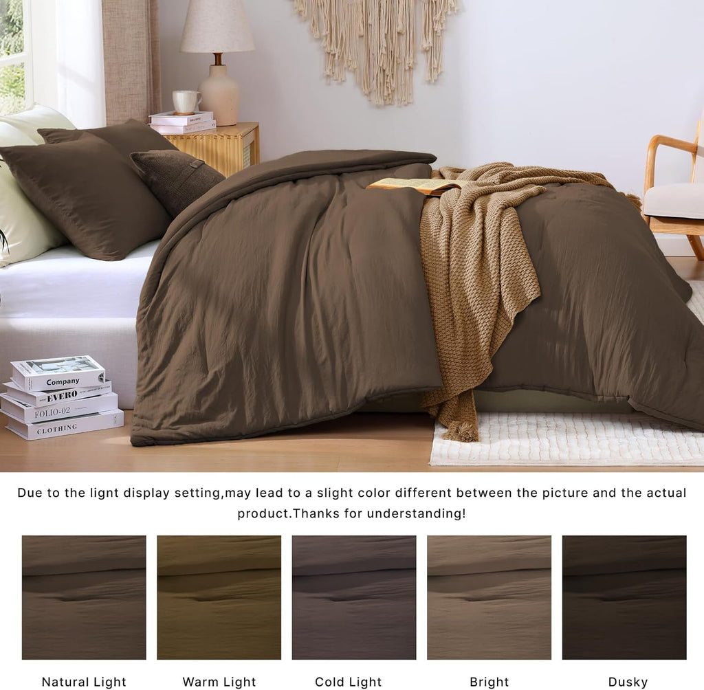 Prewashed fabric 7-piece Bed in a Bag Comforter Set