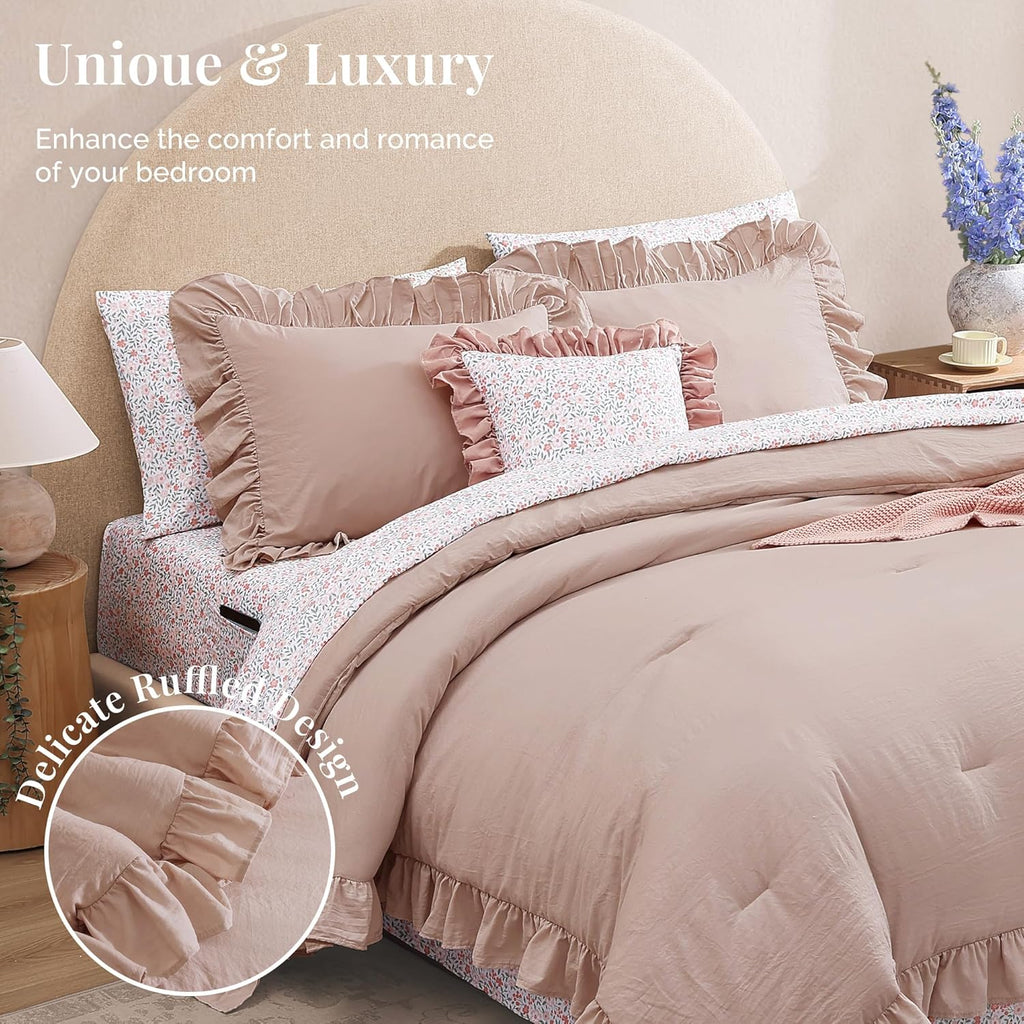 Melex Ruffle Comforter Set