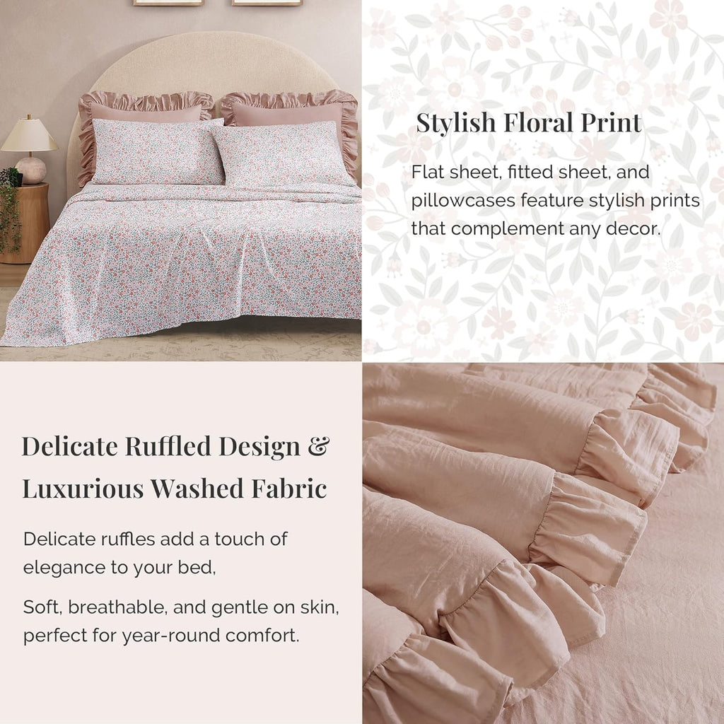 Melex Ruffle Comforter Set