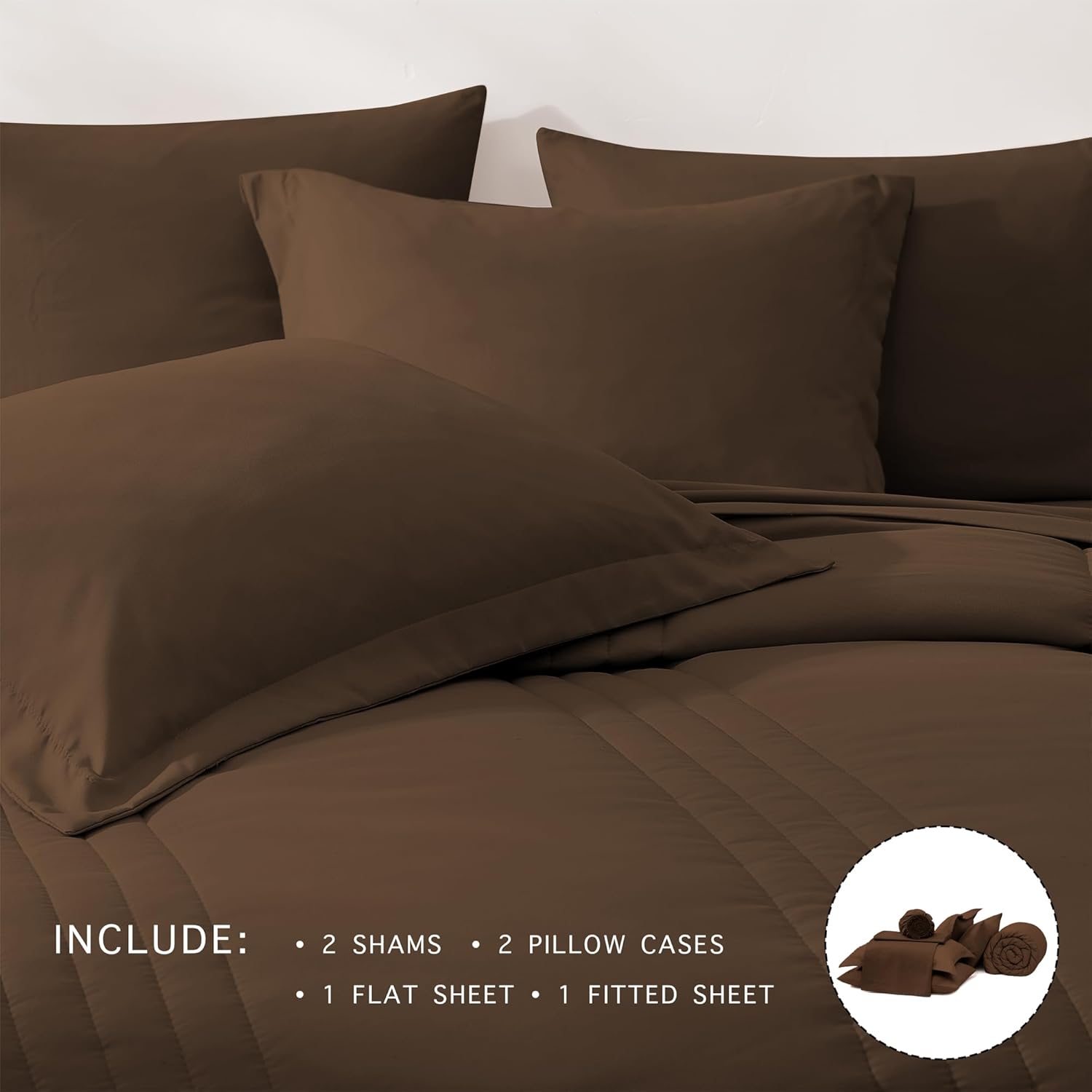 Melex 7-piece Bed in a Bag Comforter Set with Sheets