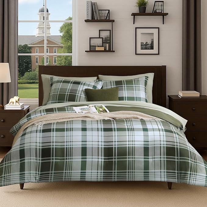Melex Plaid Comforter Set
