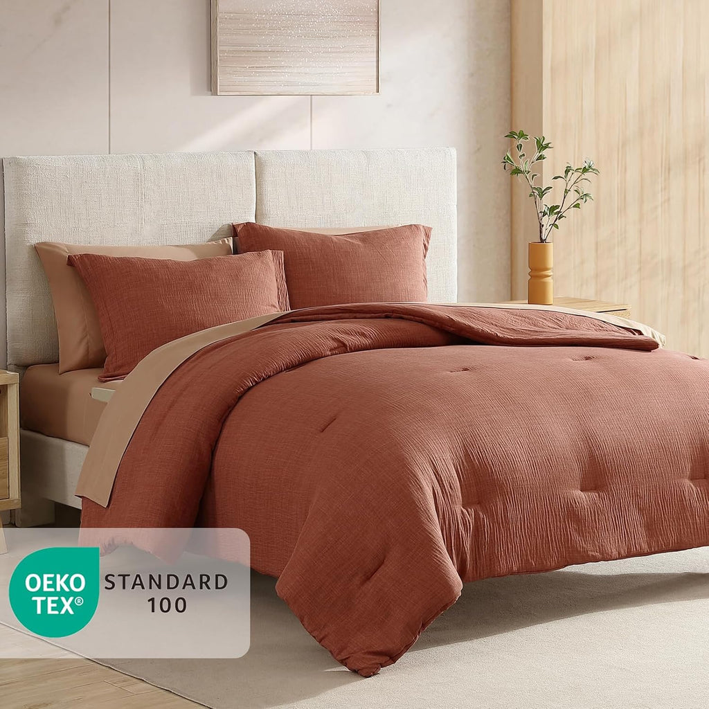Melex Textured Comforter Set