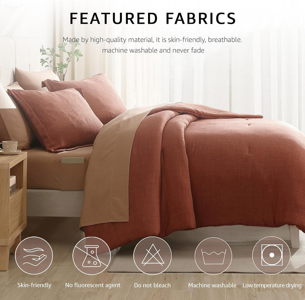 Melex Textured Comforter Set