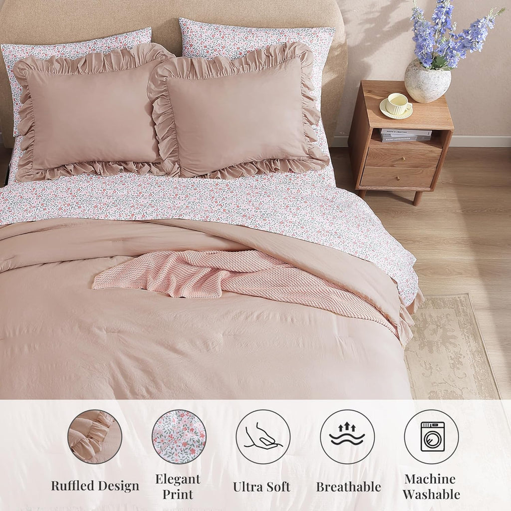 Melex Ruffle Comforter Set