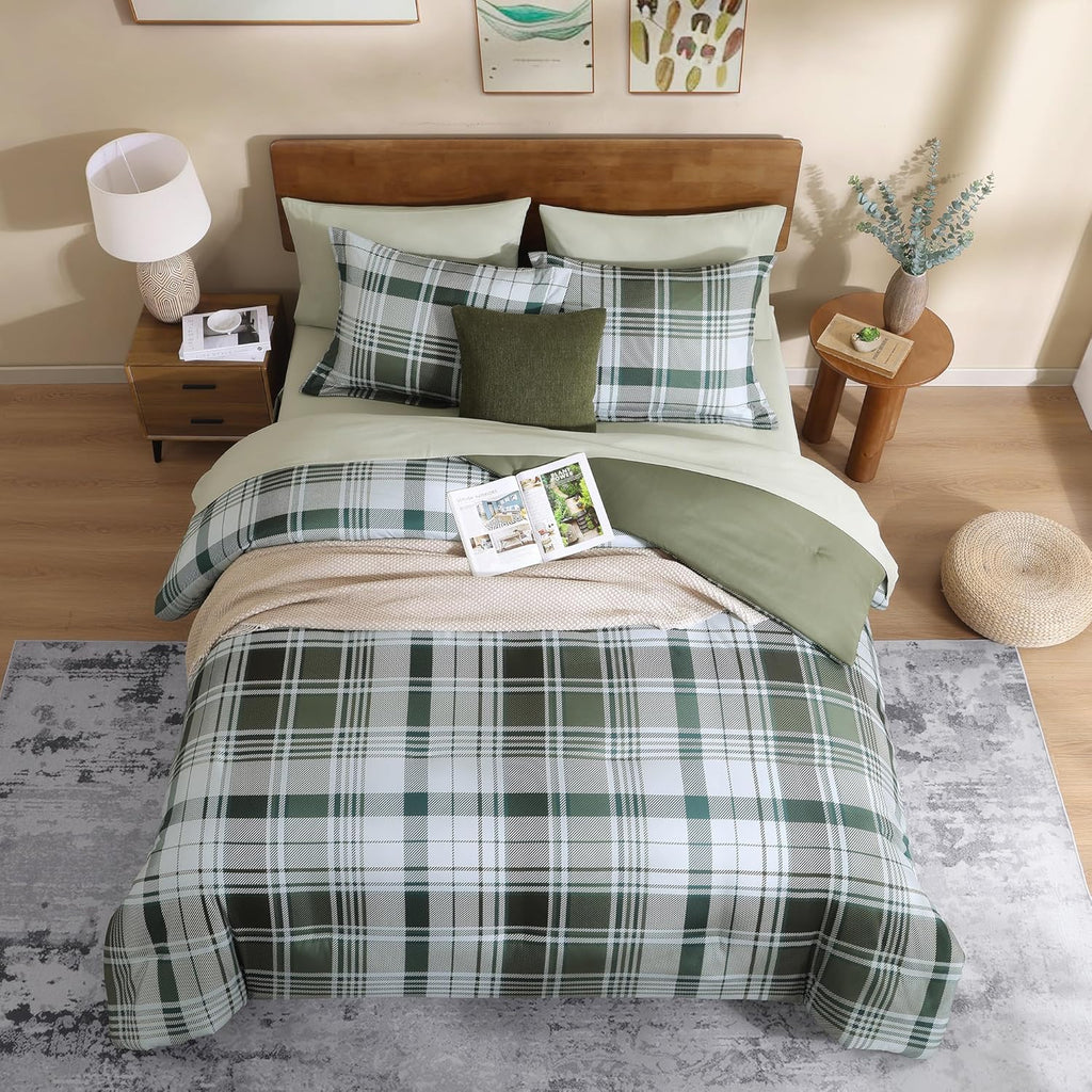 Melex Plaid Comforter Set