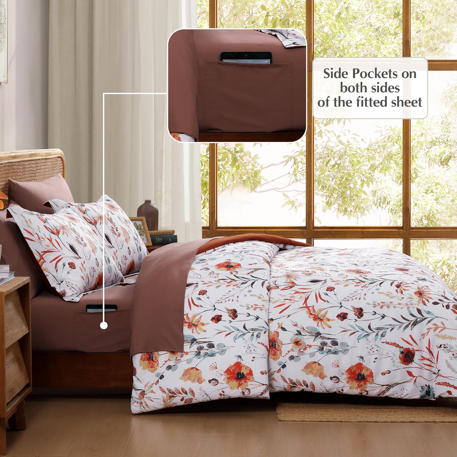 Melex Floral 7-piece Comforter Set