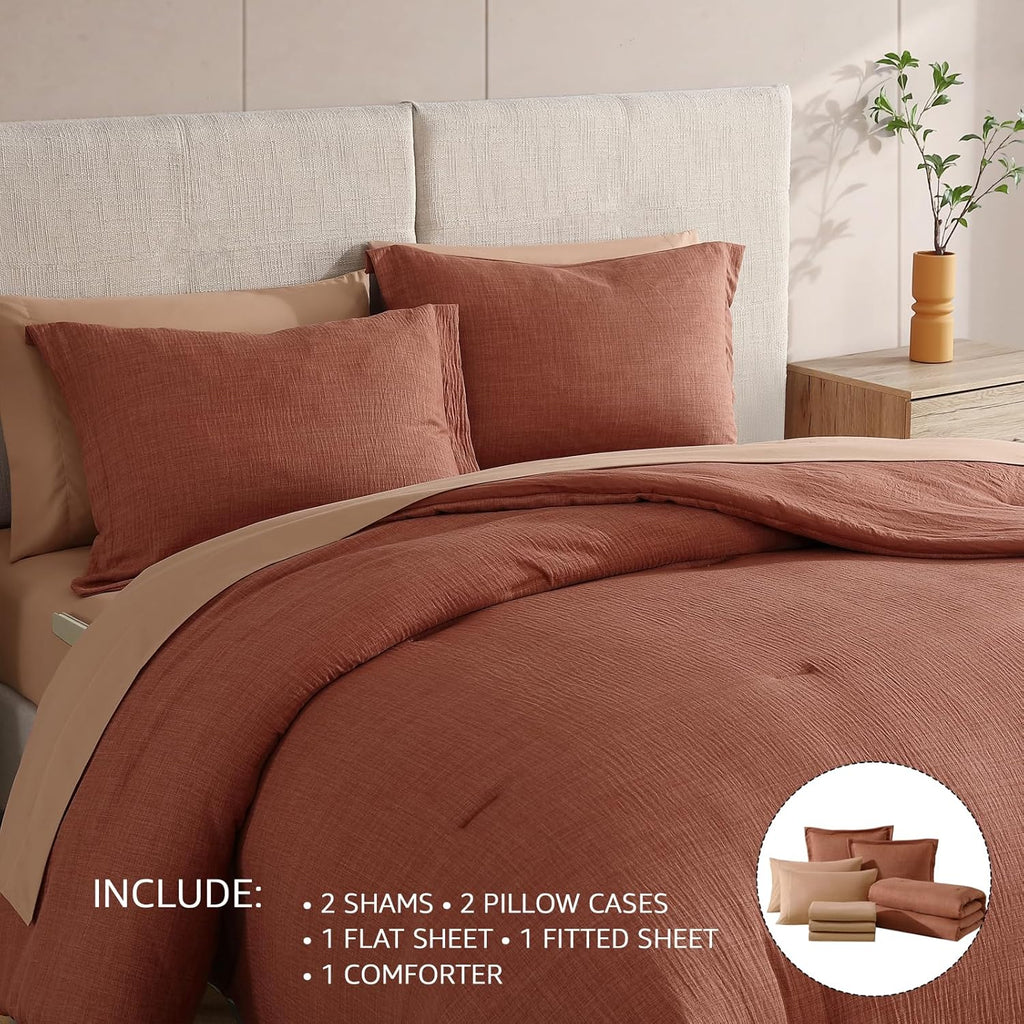 Melex Textured Comforter Set