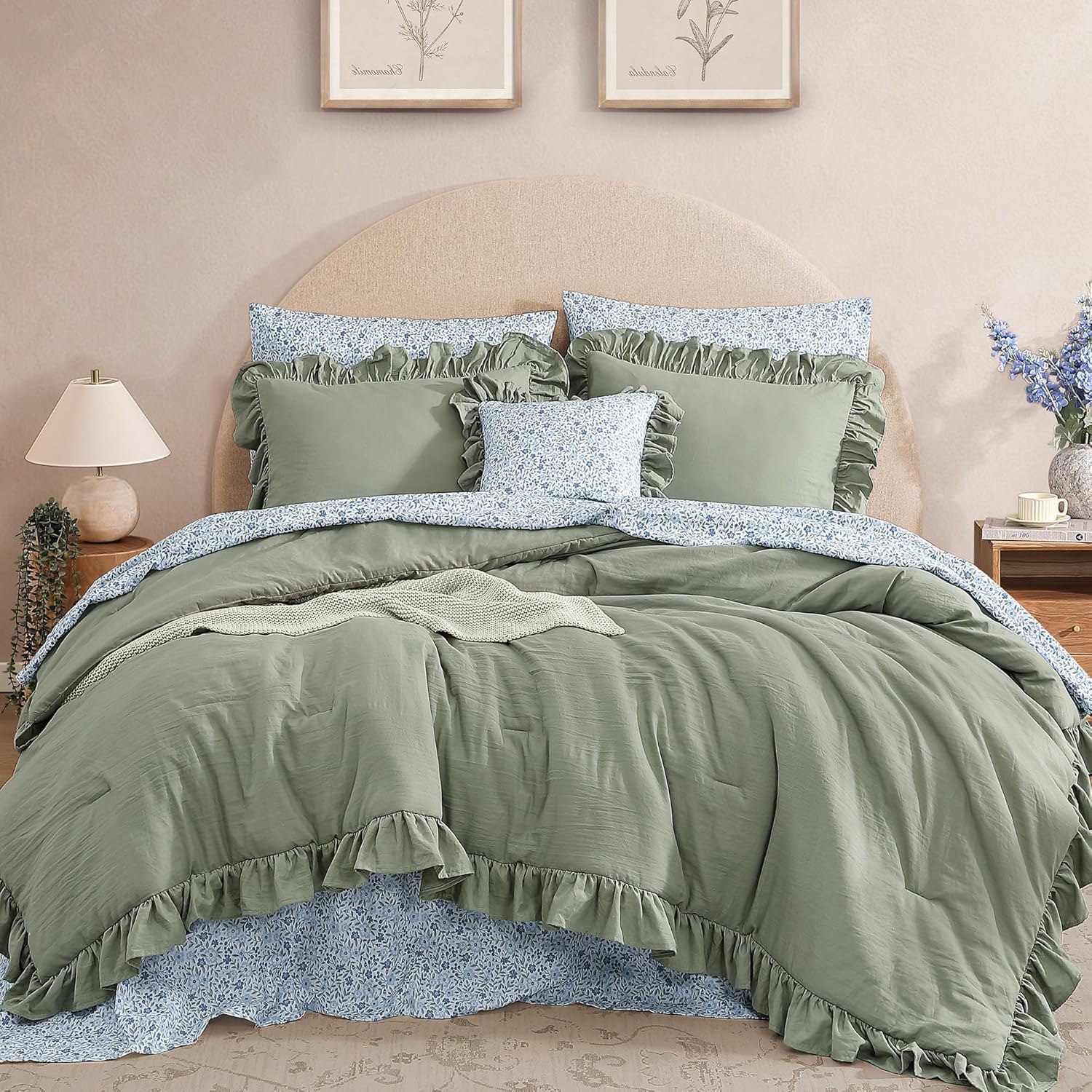 Melex Ruffle Comforter Set
