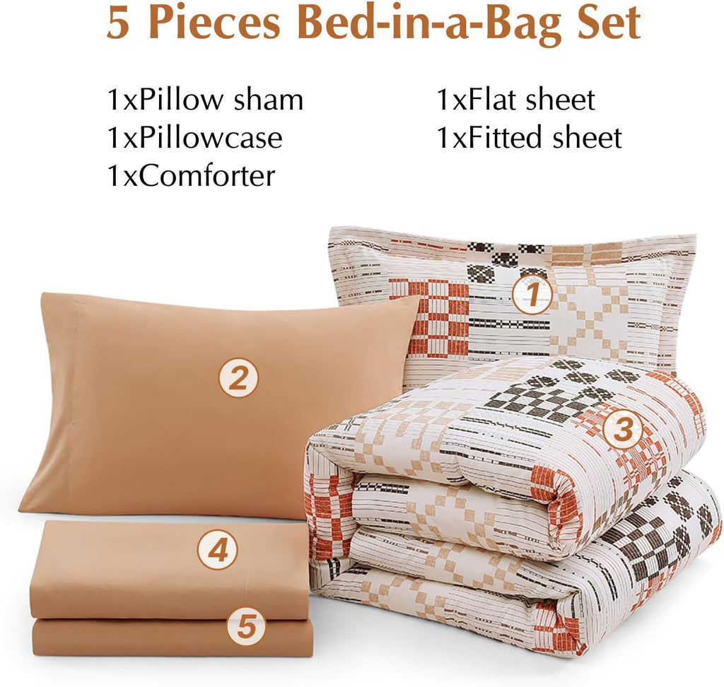 Melex Plaid Comforter Set