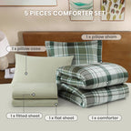 Melex Plaid Comforter Set