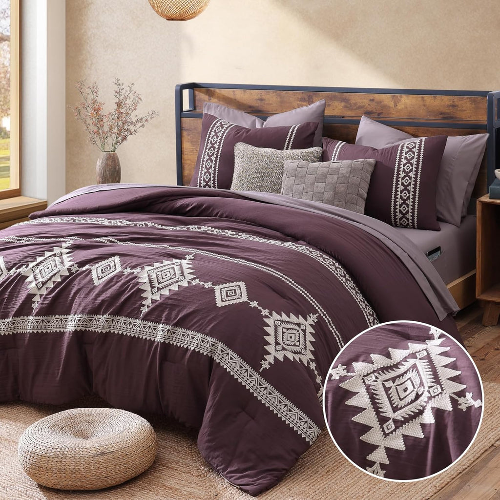 Melex Embroidery Comforter Set