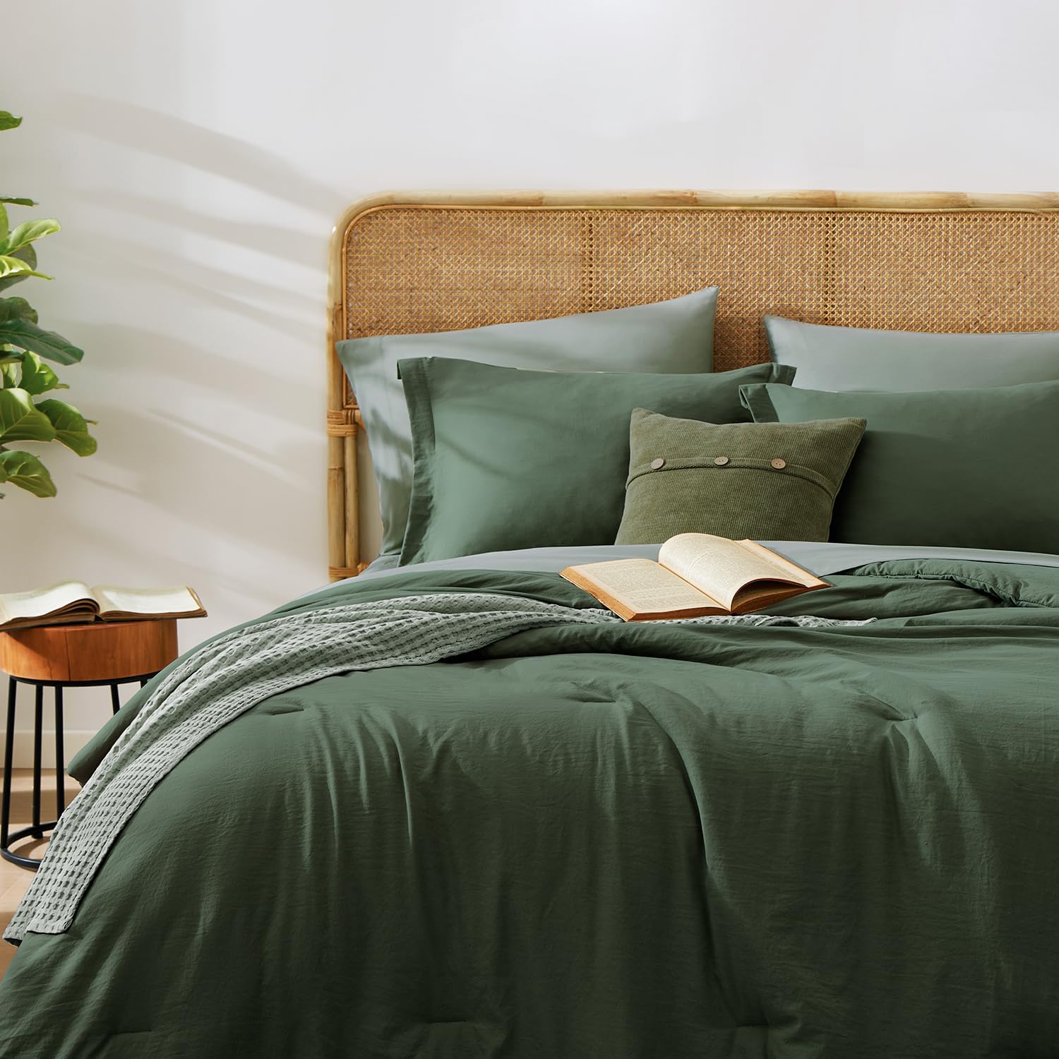 Prewashed fabric 7-piece Bed in a Bag Comforter Set