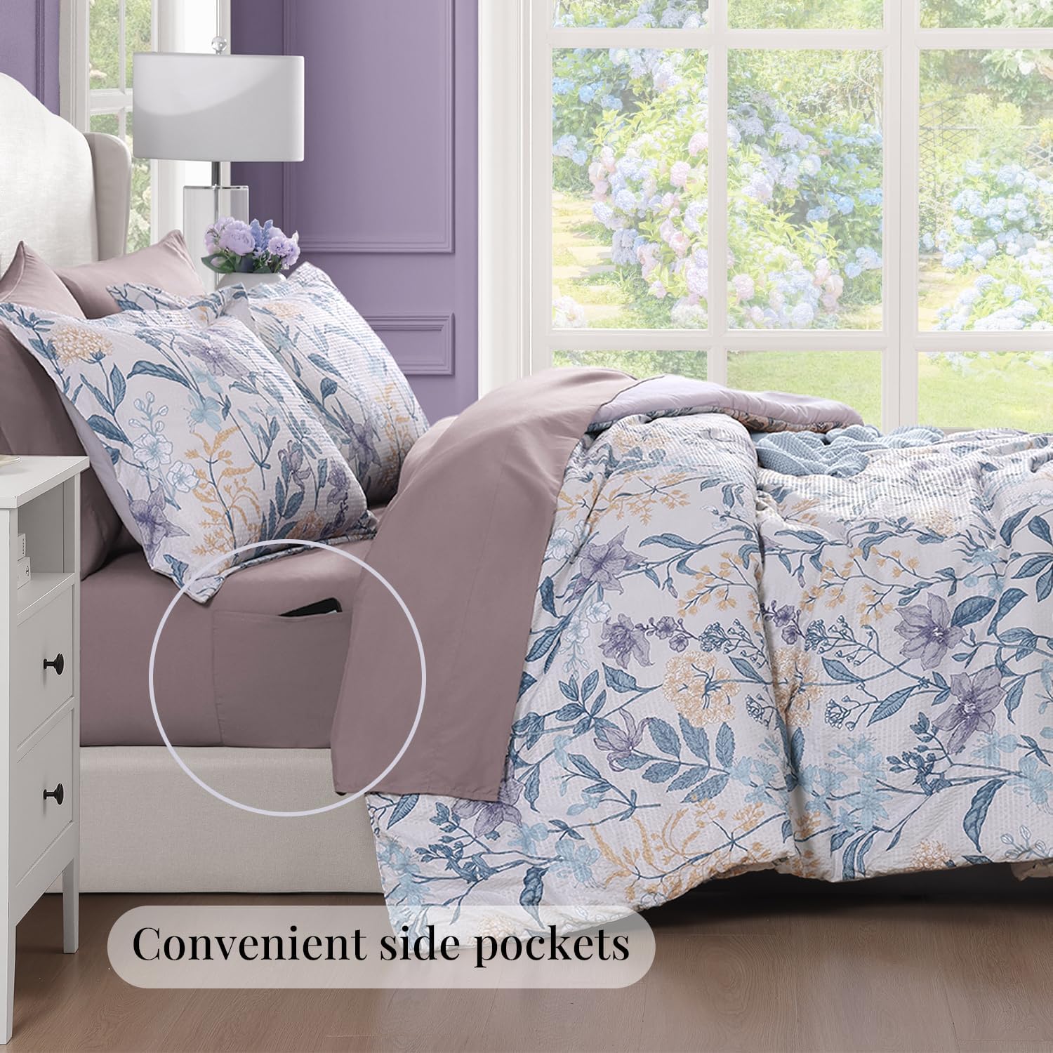 Melex Floral 7-piece Comforter Set