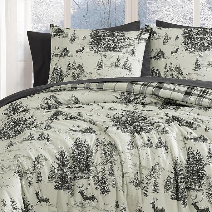 Melex Plaid Comforter Set