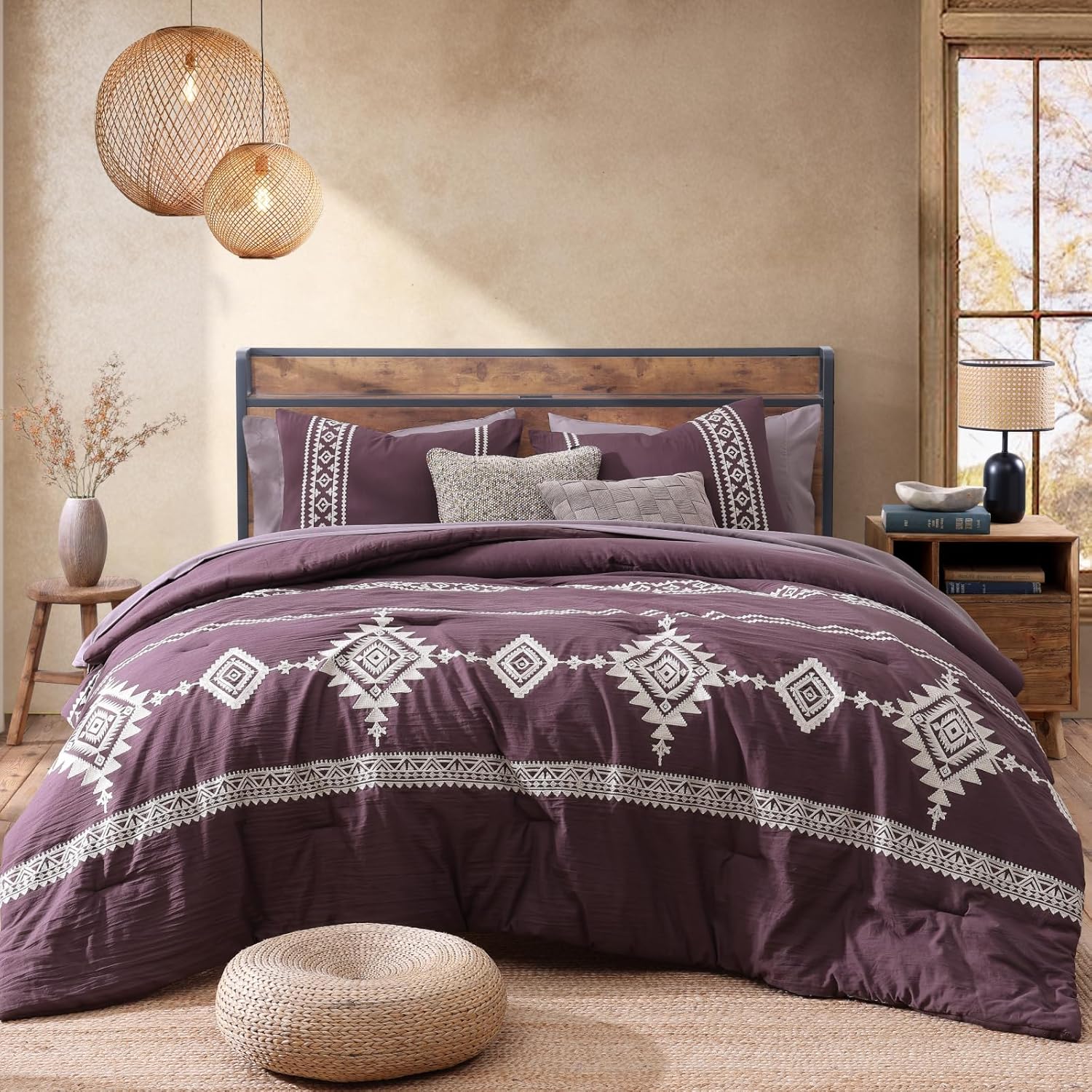 Melex Embroidery Comforter Set