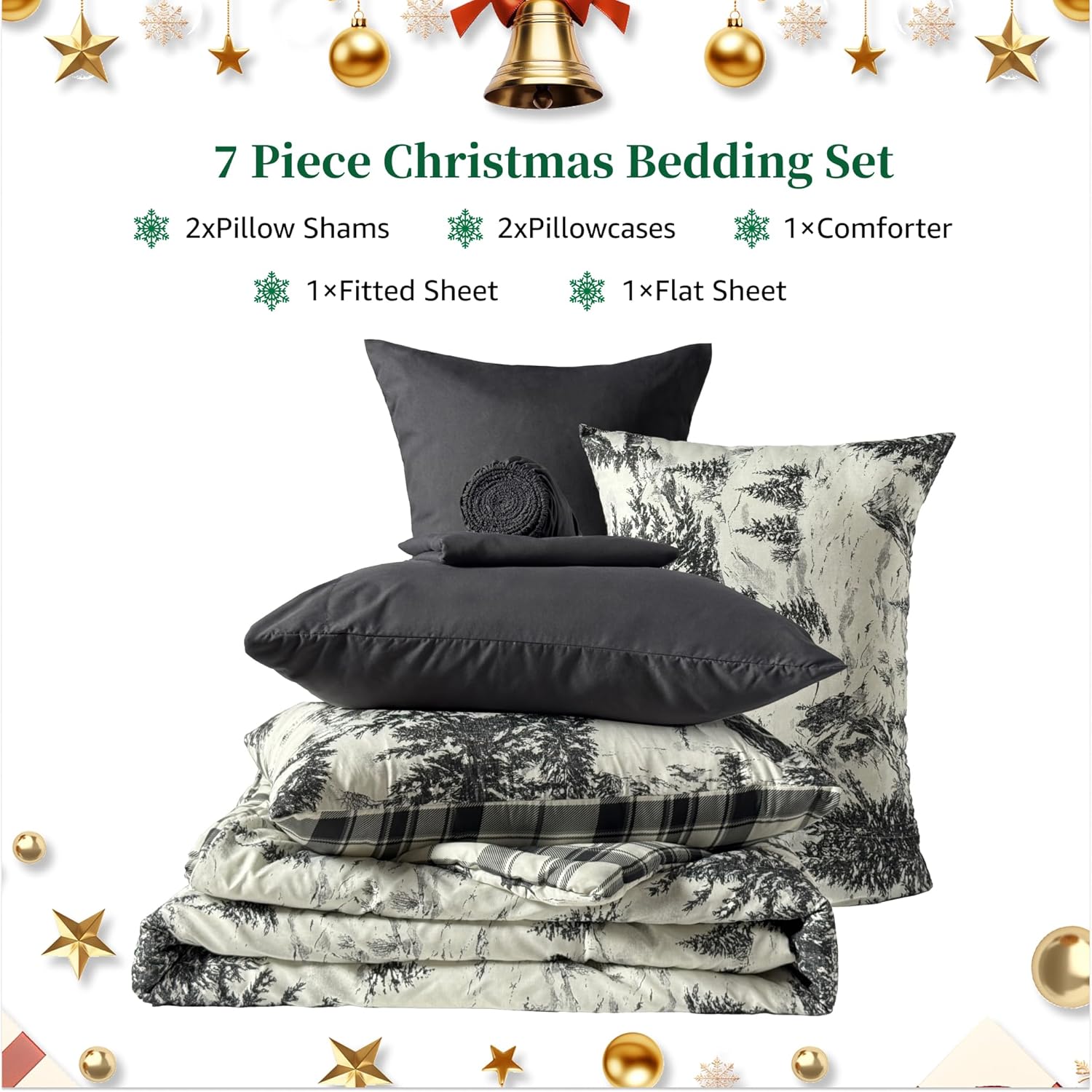 Melex Plaid Comforter Set