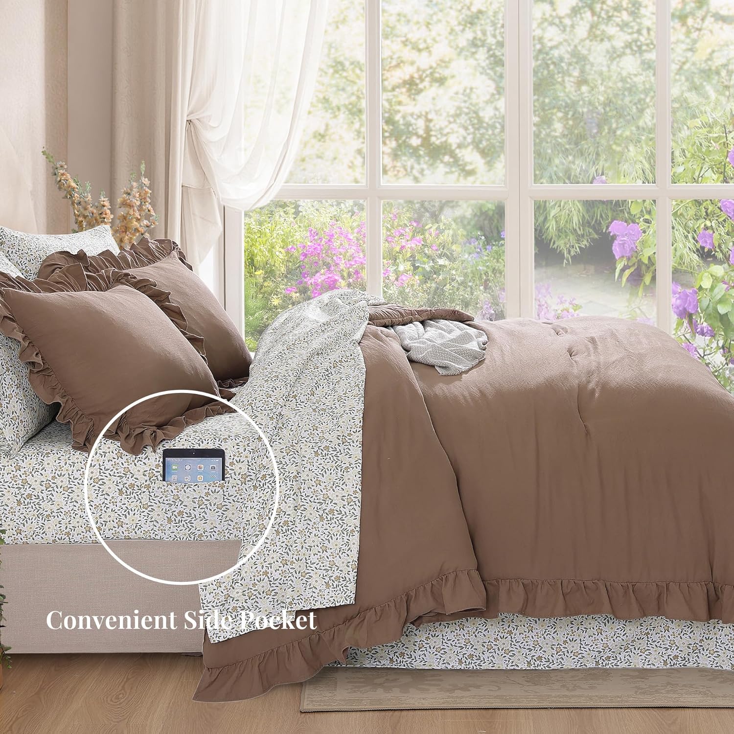 Melex Ruffle Comforter Set