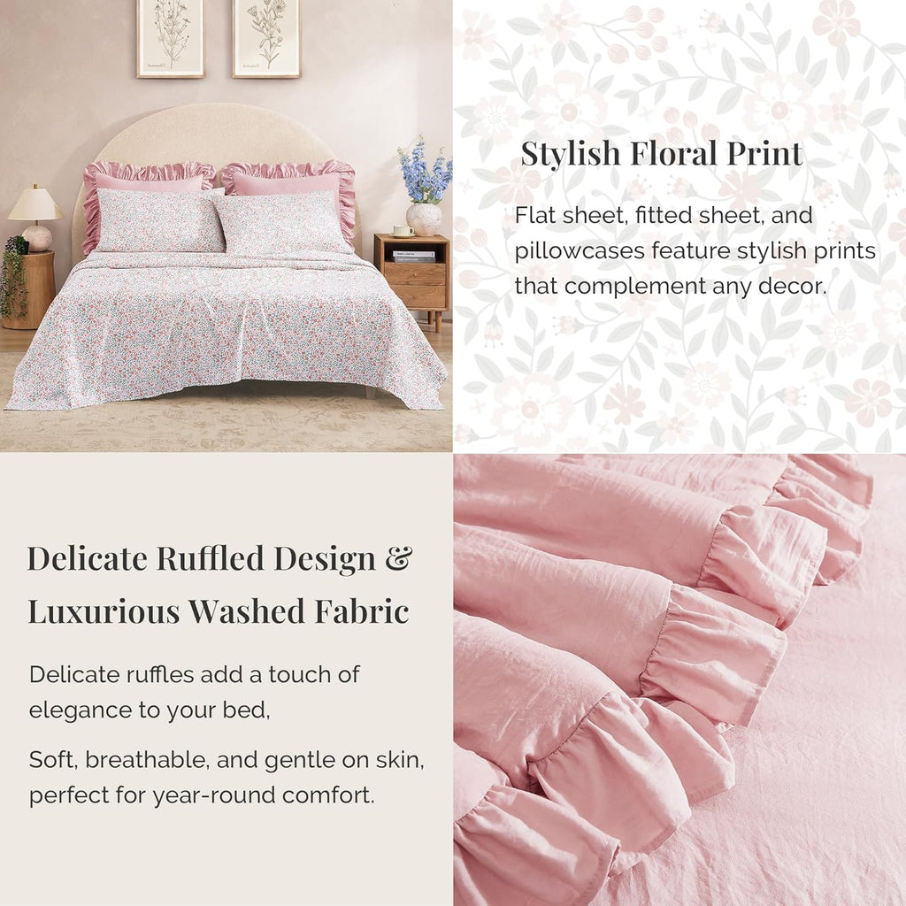 Melex Ruffle Comforter Set
