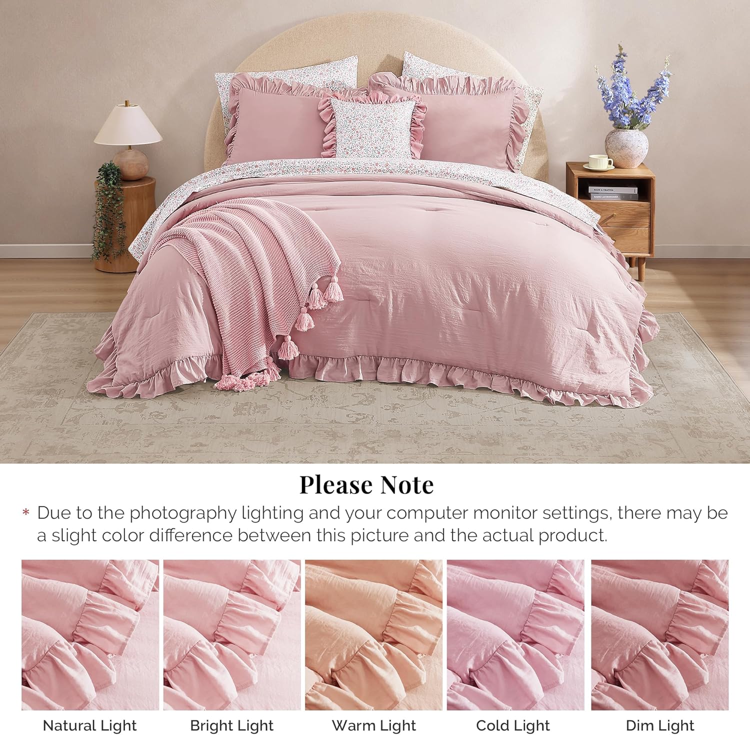 Melex Ruffle Comforter Set