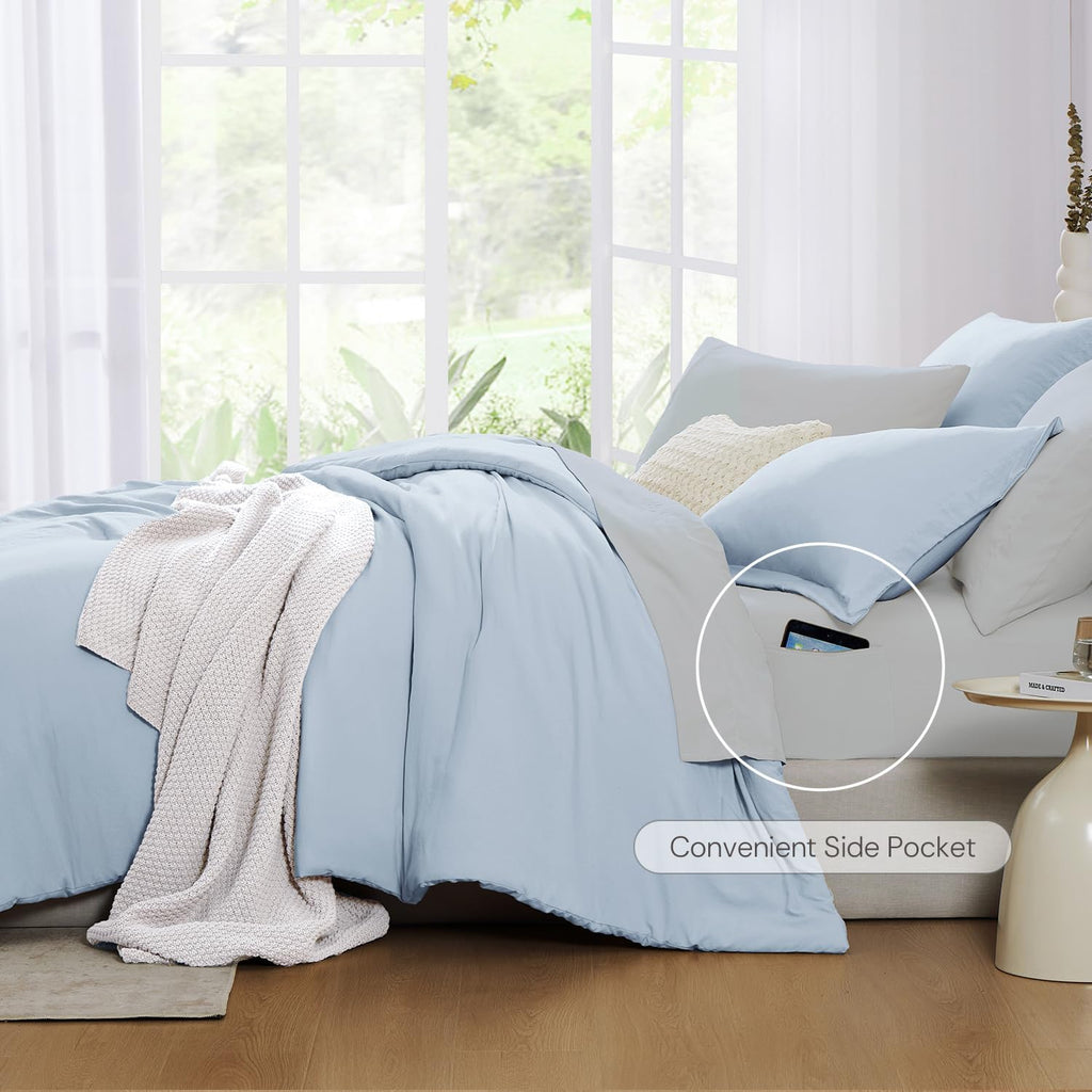 Prewashed fabric 7-piece Bed in a Bag Comforter Set