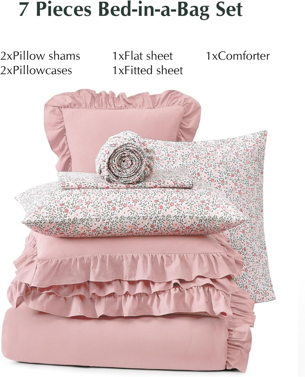Melex Ruffle Comforter Set