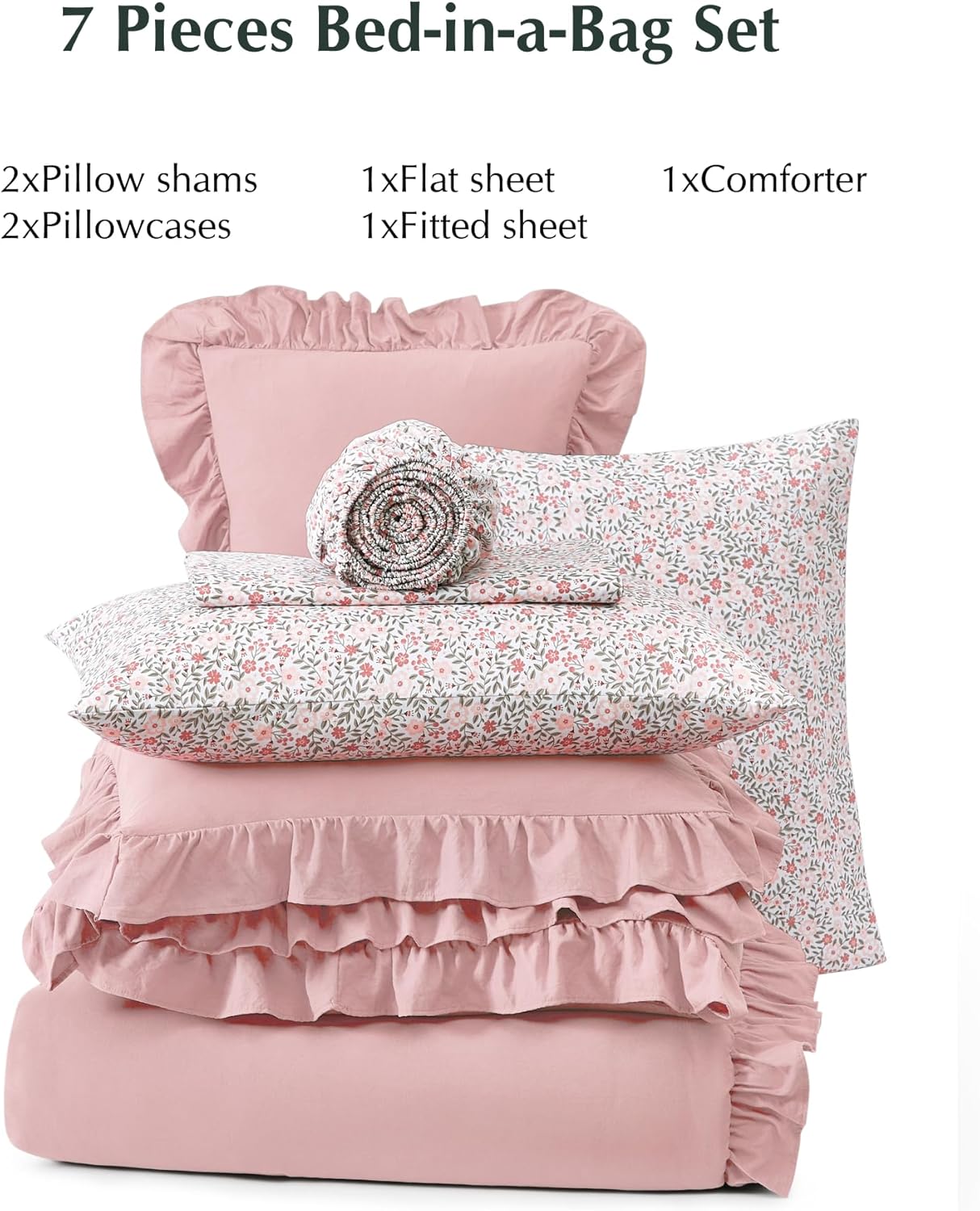 Melex Ruffle Comforter Set