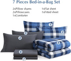 Melex Plaid Comforter Set