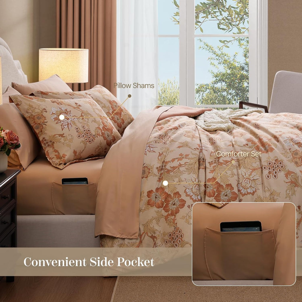 Botanical Flowers Comforter Set
