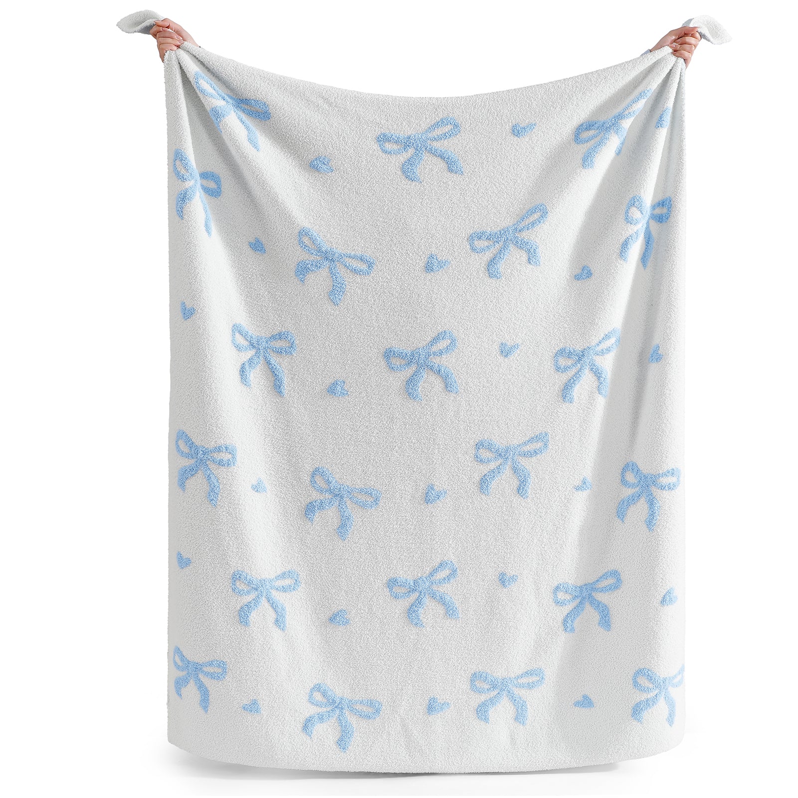 Catami Bow Throw Blanket-Reversible Home Decor Blankets for Couch Sofa Bed Camping 50"x60"