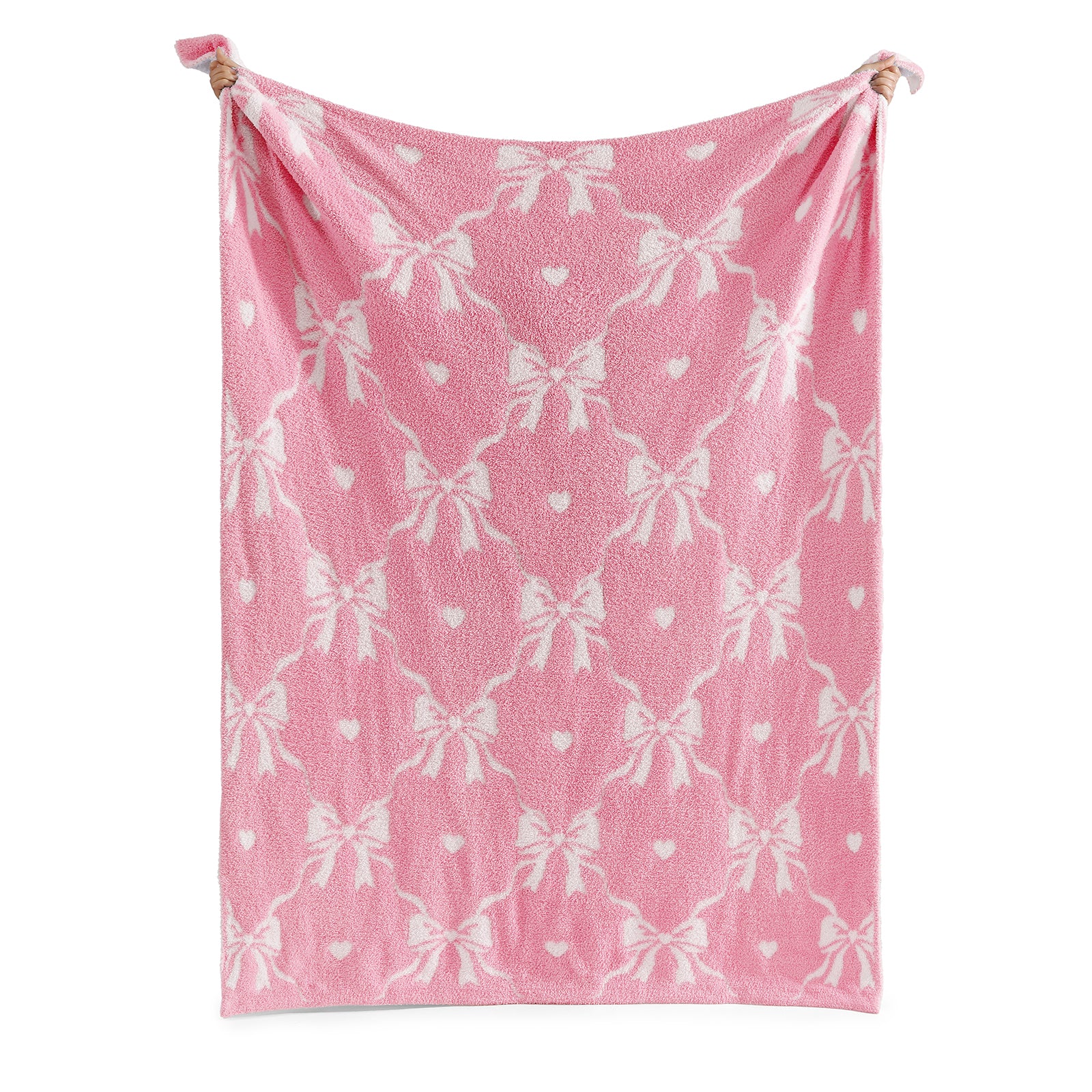 Catami Bow Throw Blanket-Reversible Home Decor Blankets for Couch Sofa Bed Camping 50"x60"